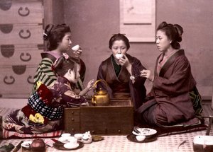 Te hjemme, Japan, slutten av 1800-tallet - Foreign Missions Archive av Unknown photographer