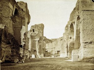 Ruinene av termalbadene til Caracalla i Roma av Unknown photographer