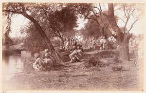 Beslaget av Alipur kanalbro av Guides Cavalry, Delhi treningsleir, 1885 av Unknown