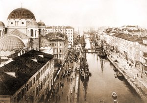 Utsikt over byen Trieste på slutten av 1800-tallet. av Unknown photographer