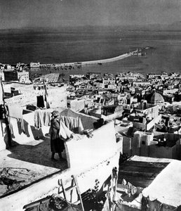 Utsikt over havnen og byen Alger, sd av Unknown photographer
