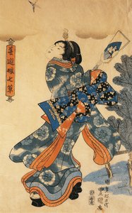 Nyttårsspill, av Utagawa Kunisada av Utagawa Kunisada