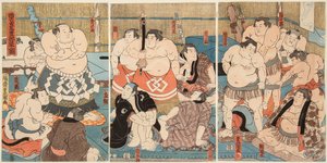 Liten m felt t s ut rs ky rombilde t Hideyama. Kunisada Utagawa (1786–1865) av Utagawa Kunisada