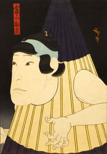 Uidentifisert skuespiller i rollen som et paraplymonster, ca. 1852. av Utagawa Hirosada