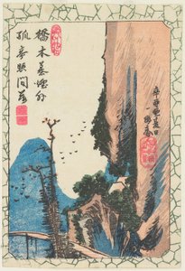 Bro i en kløft av Utagawa Hiroshige