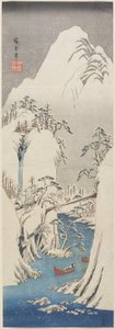 (Kiso Gorge in Snow), ca. 1840-1842