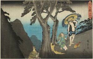 Akt 5 (Godanme), fra serien "The Revenge of the Loyal Retainers (Chushingura)" av Utagawa Hiroshige
