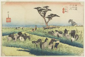 April Horse Fair, Chiryu_, ca. 1833
