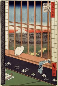 Asakusa rismarker og Torinomachi-festivalen. Fra serien: 100 Famous Views of Edo. 1861 av Utagawa Hiroshige