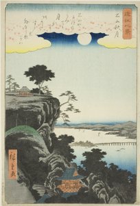 Outs m also on ve r Ishiyama hand MPe (Ishiyama Shugetsu), from the series ``English ght view ws of you (Omi Hakkei)