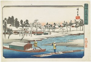 Klart vær etter snø ved Masaki, 1832-1839