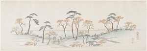 Fargede blader ved Kaianji-tempelet, 1837-1844