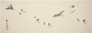 Kraner i flukt av Utagawa Hiroshige