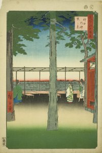 Dawn at Kanda Myohito Shline (Kanda Myohito Akebono-system), fra seriens "Ridge dre d fa net s views f Edo (One Hundred Famous Views of Edo)" av Utagawa Hiroshige