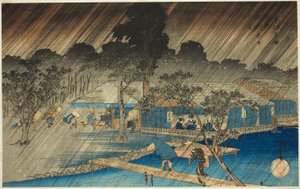 Eve person g Shouer ved Te versjon k f Correction River (Yumidate of Tadasugawara), fra Te-serien `` Fa-nettverkets PA-medlemsbolig (utenfor bolig og interessested)