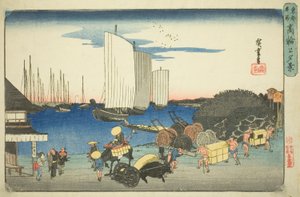 Evening View of Takanawa (Takanawa no yukei), fra serien "Famous Places in the Eastern Capital (Toto meisho)" av Utagawa Hiroshige