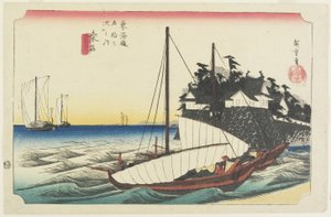 Fergen er en hånd fra Shichiri, Kuwana, ca. 1833