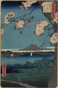 Skogen til Suijin-helligdommen og Masaki ved Sumida-elven, august 1856