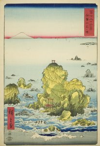 Futami Bay i Ise-provinsen (Ise Futamigaura), fra serien "Thirty-six Views of Mount Fuji (Fuji sanjurokkei)" av Utagawa Hiroshige