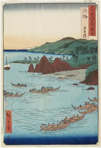 Goshiki (femfarget) strand, Awaji-provinsen, september 1855