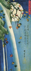 Hiroshige, Månen over en foss av Utagawa Hiroshige