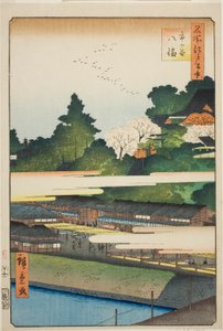 Ichigaya Hachiman Shrine (Ichigaya Hachiman), fra serien av Utagawa Hiroshige
