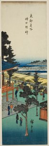 Kanda Myojin Shrine (Kanda Myojin), fra serien "Famous Views of the Eastern Capital (Toto meisho)" av Utagawa Hiroshige