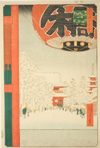 Kinryu gjenværende hånd MP på Asakusa (Asakusa Kinryu gjenværende), fra serien "Ridge for d re d fa net s Views of Edo (Etthundre berømte severdigheter i Edo)" av Utagawa Hiroshige