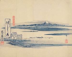 Landskapsutsikt over Fuji (treblokktrykk) av Utagawa Hiroshige