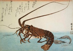 Hummer og reker, 1832-1834. av Utagawa Hiroshige