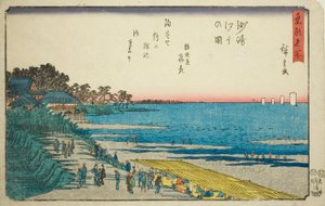 Lavvann ved Susaki (Susaki shiohi no zu), fra serien "Famous Places in the Eastern Capital (Toto meisho)" av Utagawa Hiroshige