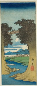 Monkey Bridge av Utagawa Hiroshige