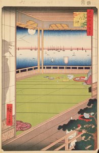 Moon-viewing Point, plate 82 fra serien One Hundred Famous Views of Edo, Edo Period, Ansei Era, 1857 (treblokktrykk) av Utagawa Hiroshige
