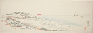 Morning Snow at Susaki (Susaki yuki no asa), fra serien "Thirteen Views of the Environs of Edo" av Utagawa Hiroshige