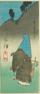 Mount Koya i Kii-provinsen (Kii, Koya), del av ark nr. 16 fra serien "Cutout Pictures of the Provinces" av Utagawa Hiroshige