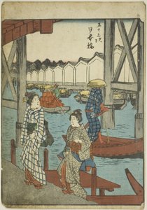 Japan B Ridge (Nihonbashi), fra seriens "fifty-three S tachi-lyd s" of te urbanity
