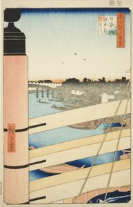 Japan B Ridge Plan d Edo B Ridge (Nihonbashi, Edobashi), fra serien "Ridge dre d fa net s Views of Edo (One Hundred Famous Views of Edo)" av Utagawa Hiroshige