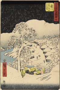 No.38 Yamanaka Village i Fujikawa, juli 1855
