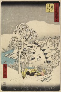 No.38 Yamanaka Village i Fujikawa, juli 1855