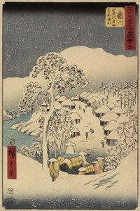 No.38 Yamanaka Village i Fujikawa, juli 1855