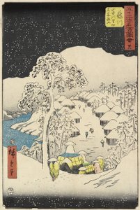 No.38 Yamanaka Village i Fujikawa, juli 1855
