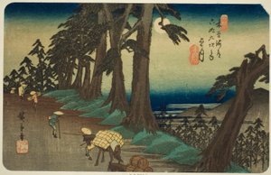av. 26: Mochizuki, fra seriens "shi x ty ne s ta on s of te kisokaid (kisokaido rokujukyu tsugi no uchi)" av Utagawa Hiroshige