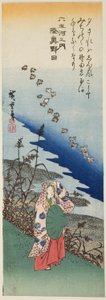 Noda Jewel River in Mutsu Province (Mutsu Noda), from the series "Six Jewel Rivers (Mu Tamagawa no uchi)" av Utagawa Hiroshige