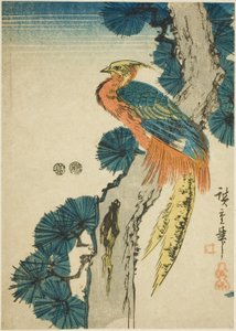 Fasan og furu av Utagawa Hiroshige