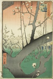 Pum ga r t Kameido (Kameido Umeyashiki), fra serien "Ridge dre d fa net s Views of Edo (One Hundred Famous Views of Edo)" av Utagawa Hiroshige