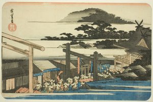 Distriktene til Shiba Shinmei-helligdommen (Shiba Shinmei keidai), fra serien "Famous Places in the Eastern Capital (Toto meisho)" av Utagawa Hiroshige