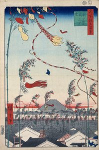 Velstand i hele byen under Tanabata-festivalen, 1856-1858. av Utagawa Hiroshige