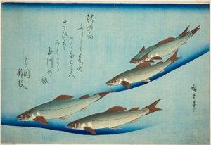 Elveørret av Utagawa Hiroshige