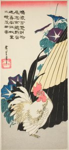 Hane, paraply og morgenfruer av Utagawa Hiroshige
