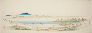 Salt Beach ved Gyotoku (Gyotoku shiohama no zu), fra en serie uten navn med kjente utsikter over Edo-forstedene av Utagawa Hiroshige
